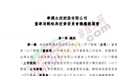 撤銷執(zhí)行委員會，華潤水泥成立戰(zhàn)略與投資委員會！